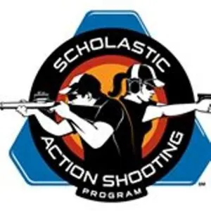 A logo for the scholastic action shooting program.