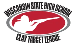A logo for the wisconsin state high school clay target league.