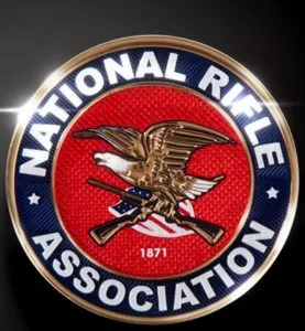 A close up of the national rifle association logo